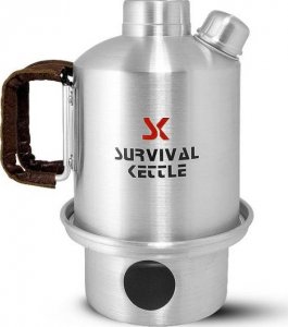 Survival Kettle Aluminiowa Kuchenka czajnik turystyczny Survival Kettle Half + stalowe palenisko Uniwersalny 1