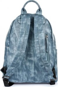 Niebieski Plecak Damski Eko skóra nubuk ćwieki Q94 NoSize 3