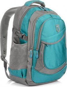 CZERWONO-CZARNY solidny 3KOMOROWY plecak miejski SPORTOWY A4 N61 NoSize 3