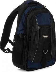 CZARNO-CZERWONY Solidny 3KOMOROWY plecak miejski SPORTOWY duży M83 NoSize 2