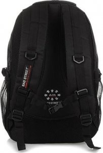 CZARNO-CZERWONY Solidny 3KOMOROWY plecak miejski SPORTOWY duży M83 NoSize 5