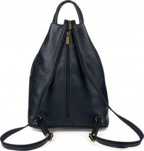 Vera Pelle Granatowy Vera Pelle włoski Plecak Skórzany damski mały T52 NoSize 3