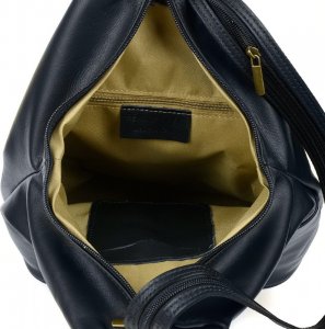 Vera Pelle Granatowy Vera Pelle włoski Plecak Skórzany damski mały T52 NoSize 4