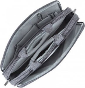Torba RivaCase RIVACASE TORBA NA LAPTOP 15,6" EGMONT, SZARA, EKO-SKÓRA I TWEED, KIESZENIE NA TABLET 10,1", SMARTFON, DOKUMENTY I AKCESORIA 3