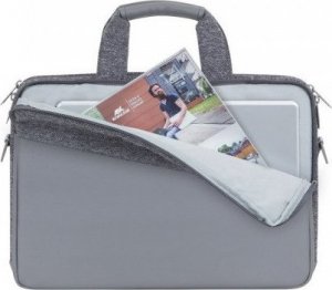 Torba RivaCase RIVACASE TORBA NA LAPTOP 15,6" EGMONT, SZARA, EKO-SKÓRA I TWEED, KIESZENIE NA TABLET 10,1", SMARTFON, DOKUMENTY I AKCESORIA 6