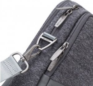 Torba RivaCase RIVACASE TORBA NA LAPTOP 15,6" EGMONT, SZARA, EKO-SKÓRA I TWEED, KIESZENIE NA TABLET 10,1", SMARTFON, DOKUMENTY I AKCESORIA 9