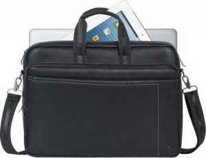 Torba RivaCase RIVACASE TORBA NA LAPTOP 16" ORLY, CZARNA, MATERIAŁ WODOODPORNY, KIESZENIE NA TABLET 10,1", SMARTFON, DOKUMENTY I AKCESORIA 2