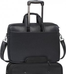 Torba RivaCase RIVACASE TORBA NA LAPTOP 16" ORLY, CZARNA, MATERIAŁ WODOODPORNY, KIESZENIE NA TABLET 10,1", SMARTFON, DOKUMENTY I AKCESORIA 6