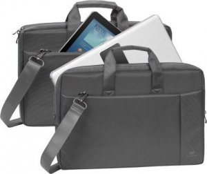 Torba RivaCase RIVACASE TORBA NA LAPTOP 17,3" CENTRAL, SZARA, Z POLIESTRU, Z KIESZENIAMI NA TABLET, SMARTFON, DOKUMENTY I AKCESORIA 11