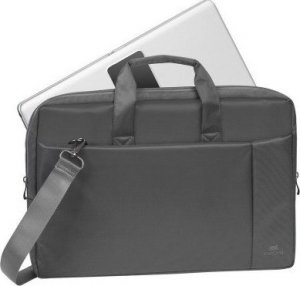 Torba RivaCase RIVACASE TORBA NA LAPTOP 17,3" CENTRAL, SZARA, Z POLIESTRU, Z KIESZENIAMI NA TABLET, SMARTFON, DOKUMENTY I AKCESORIA 2
