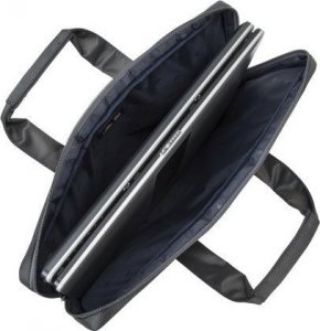 Torba RivaCase RIVACASE TORBA NA LAPTOP 17,3" CENTRAL, SZARA, Z POLIESTRU, Z KIESZENIAMI NA TABLET, SMARTFON, DOKUMENTY I AKCESORIA 5