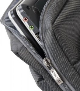 Torba RivaCase RIVACASE TORBA NA LAPTOP 17,3" CENTRAL, SZARA, Z POLIESTRU, Z KIESZENIAMI NA TABLET, SMARTFON, DOKUMENTY I AKCESORIA 6