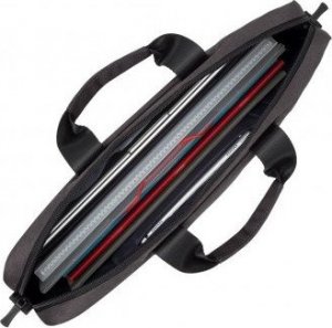 Torba RivaCase RIVACASE TORBA NA LAPTOP 15,6" SUZUKA, CZARNA, Z MATERIAŁU WODOODPORNEGO, KIESZENIE NA TABLET 10,1", SMARTFON, DOKUM,, AKCES. 11