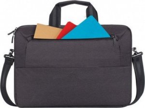 Torba RivaCase RIVACASE TORBA NA LAPTOP 15,6" SUZUKA, CZARNA, Z MATERIAŁU WODOODPORNEGO, KIESZENIE NA TABLET 10,1", SMARTFON, DOKUM,, AKCES. 9