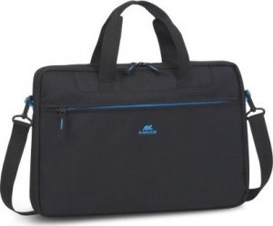 Torba RivaCase RIVACASE TORBA NA LAPTOP 15,6" REGENT, CZARNA, POLIESTER, KIESZENIE NA SMARTFON, DOKUMENTY, WIZYTÓWKI I AKCESORIA 1