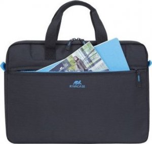 Torba RivaCase RIVACASE TORBA NA LAPTOP 15,6" REGENT, CZARNA, POLIESTER, KIESZENIE NA SMARTFON, DOKUMENTY, WIZYTÓWKI I AKCESORIA 6