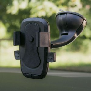 4kom.pl Uchwyt samochodowy Holder do auta Uniwersalny na szybę na telefon do 6.7 cali Czarny 2