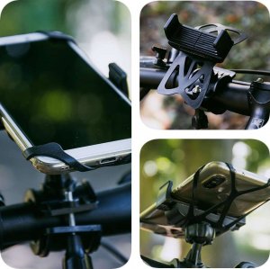 4kom.pl Uchwyt rowerowy Holder na rower motocykl hulajnogę na kierownicę do telefonu Czarny 8