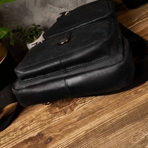 Paolo Peruzzi Plecak na jedno ramię brązowy PAOLO PERUZZI skórzany T-38-BL 7