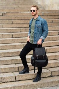 Paolo Peruzzi Plecak męski vintage PAOLO PERUZZI czarny GA408 2