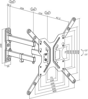 LogiLink Uchwyt ścienny BP0016 23'' - 55'' 2