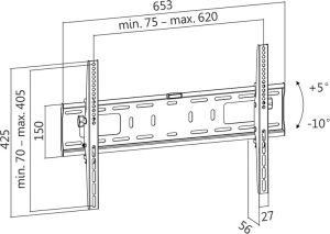 LogiLink Uchwyt ścienny BP0018 37'' - 70'' 2