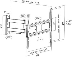 LogiLink Uchwyt ścienny BP0019 37'' - 70'' 2