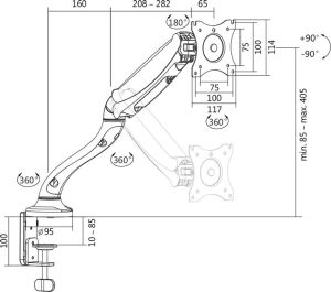 LogiLink Uchwyt biurkowy na monitor 13" - 27" (BP0023) 11