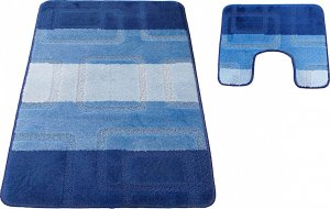 Profeos Niebieskie nowoczesne dywaniki łazienkowe - Amris 4X 1