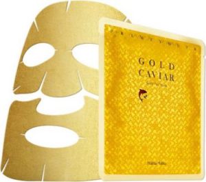 Holika Holika Prime Youth Gold Caviar Gold Foil Mask maseczka do twarzy z cząsteczkami złota 1