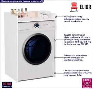 Elior Biały słupek pralniczy na pralkę i suszarkę - Ariana 11X 2