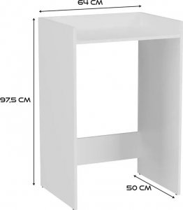 Elior Biały słupek pralniczy na pralkę i suszarkę - Ariana 11X 6