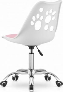 Elior Biało-różowy obrotowy fotel dla dzieci - Parpa 4