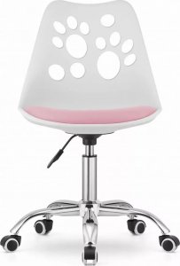Elior Biało-różowy obrotowy fotel dla dzieci - Parpa 6