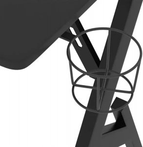 Biurko Elior Czarne gamingowe biurko z uchwytami - Vibo 7