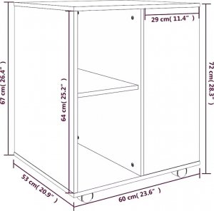 Elior Kontener biurkowy w kolorze szarego betonu - Ivrea 10X 8