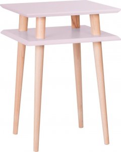 Ragaba Stolik kawowy SQUARE HIGH 43x43 różowy kwadratowy 1