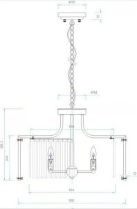 Lampa wisząca Copel Wisząca lampa glamour CGASBURP na łańcuchu nad stół chrom 2