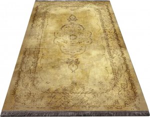 Profeos Złoty prostokątny dywan w stylu vintage - Bernes 80 x 300 cm 1
