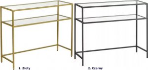Elior Złota konsola salonowa z półką - Trazi 4X 5