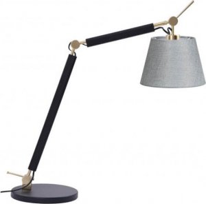 Lampa stołowa Azzardo Nocna lampa stojąca Zyta na komodę czarna szara abażur 1