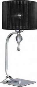 Lampa stołowa Azzardo Biurkowa lampa stojąca Impress abażurowa czarna chrom 1