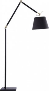 Lampa podłogowa Azzardo Czarna lampa stojąca Zyta abażurowa z regulacją do sypialni 1