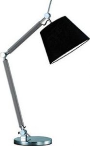Lampa stołowa Azzardo Klasyczna lampa stołowa Zyta do gabinetu aluminium czarna 1