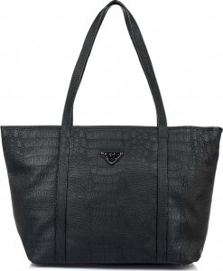 Jennifer Jones Czarna Duża Torebka Damska Shopper Listonoszka B70 2