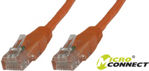 MicroConnect Patchcord, U/UTP, CAT6, PVC, 2m, pomarańczowy (B-UTP602O) 1