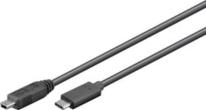 Kabel USB MicroConnect Mini USB - USB C (M/M) Czarny 1m (USB3.1CMB51) 1