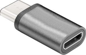 Adapter USB MicroConnect USB-C - microUSB Srebrny  (USB3.1CMBF) 1