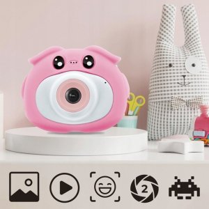 MaxLife  dziecięcy aparat cyfrowy z funkcją kamery MXKC-100 różowy 5