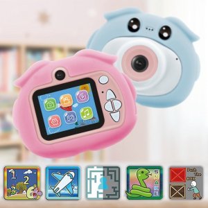 MaxLife  dziecięcy aparat cyfrowy z funkcją kamery MXKC-100 różowy 9